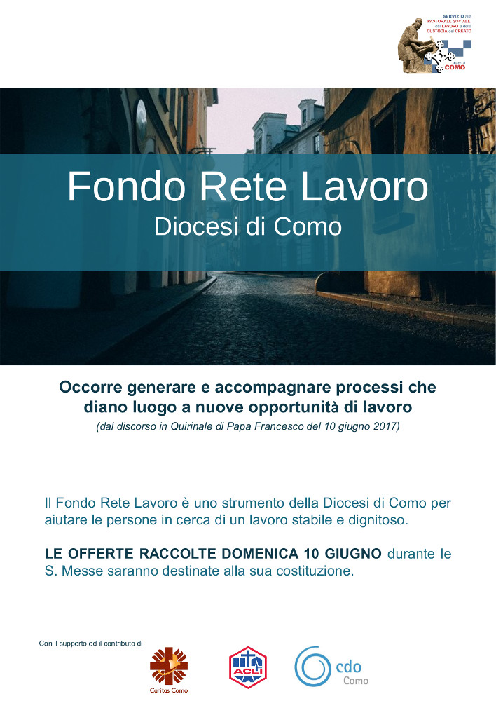 Il “Fondo Rete Lavoro” della Diocesi di Como